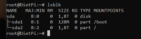 Überprüfung der Filegröße des Datenträgers